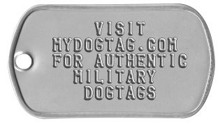 Braille Dog Tag with finger